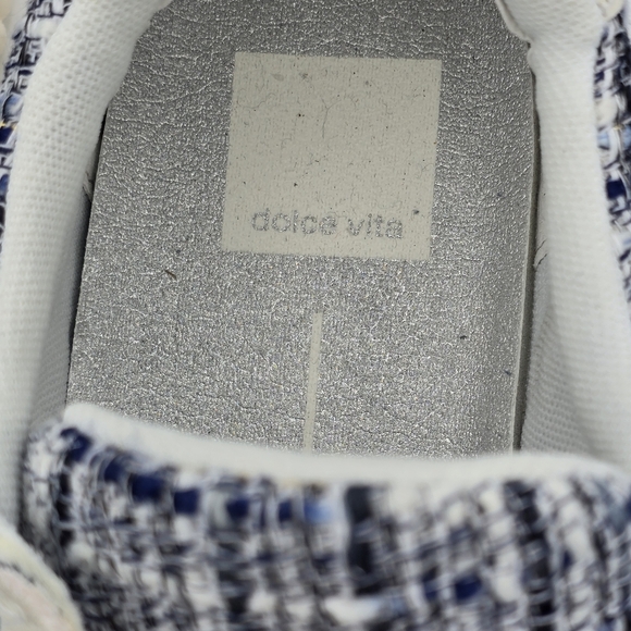 Dolce Vita Dolan Platform Sneakers, Navy Blue Multi Woven, Women's 9 - Picture 10 of 16
